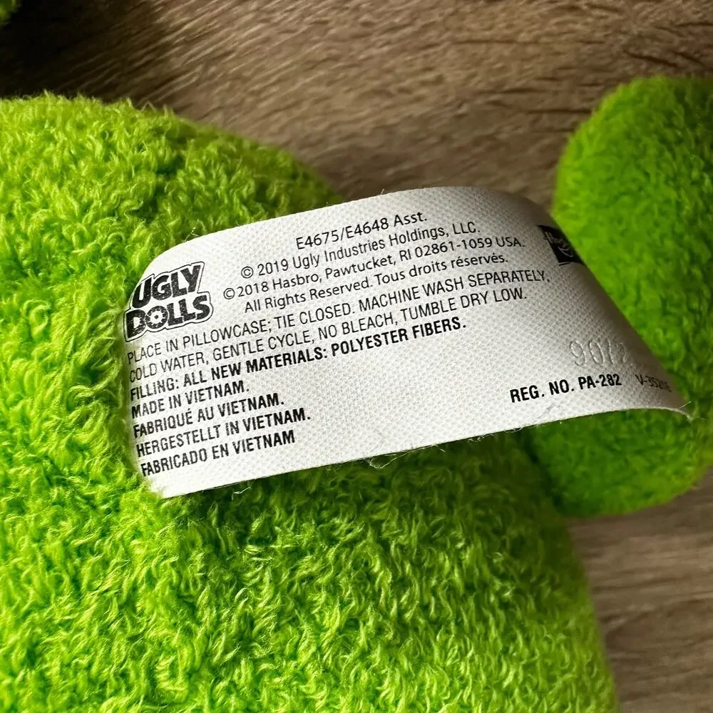 Vtg 2003 Uglydoll OX Green Plush Stuffed Doll Toy 12